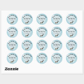 Gepersonaliseerde dwerg geitenmelk zeep blauwe bub ronde sticker (Vel)