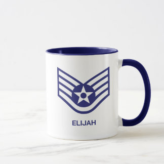 Gepersonaliseerde E-5 Staf Sergeant Rank Luchtmach Mok