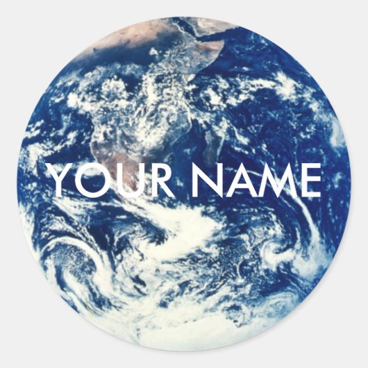 Gepersonaliseerde Earth Sticker (Voorkant)