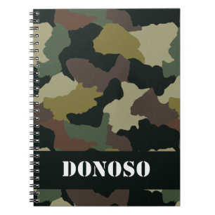 Gepersonaliseerde Earth Tone Camo Journal Notitieboek