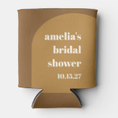 Gepersonaliseerde Earthy Warm Brown Herfst Vrijgez Blikjeskoeler (Voorkant)