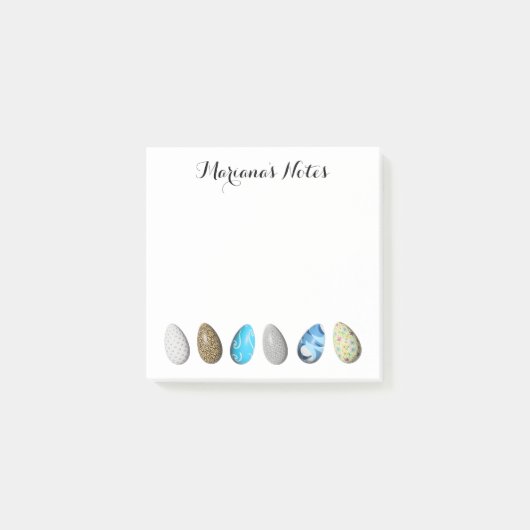 gepersonaliseerde easter 3d kleurrijke eieren eleg post-it® notes (Voorkant)