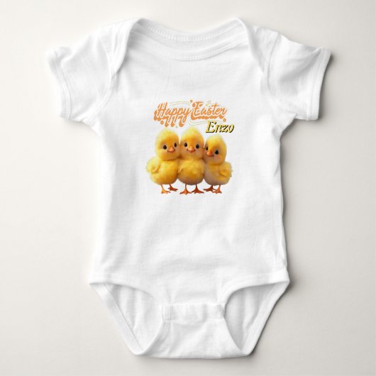 Gepersonaliseerde Easter Chic Baby Bodysuit (Voorkant)