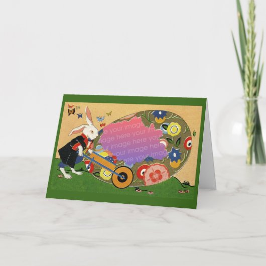 Gepersonaliseerde Easter Egg Cutout Kaart (Voorkant)