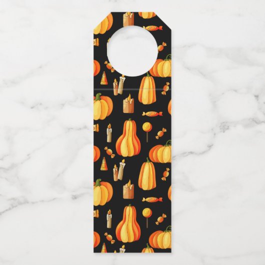 Gepersonaliseerde "Eat Drink & Be Thankful" met po Flessenhanger (Achterkant)