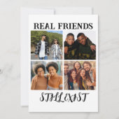Gepersonaliseerde "Echte vrienden bestaan nog stee Feestdagenkaart (Voorkant)