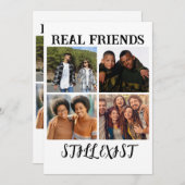 Gepersonaliseerde "Echte vrienden bestaan nog stee Feestdagenkaart (Voorkant / Achterkant)