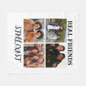 Gepersonaliseerde "Echte vrienden bestaan nog stee Fleece Deken (Voorkant (Horizontaal))