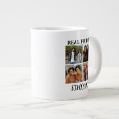 Gepersonaliseerde "Echte vrienden bestaan nog stee Grote Koffiekop (Voorkant rechts)