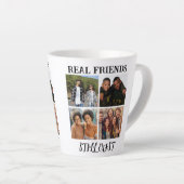 Gepersonaliseerde "Echte vrienden bestaan nog stee Latte Mok (Rechterhoek)
