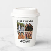 Gepersonaliseerde "Echte vrienden bestaan nog stee Papieren Bekers (Voorkant)