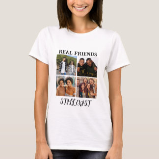 Gepersonaliseerde "Echte vrienden bestaan nog stee T-shirt