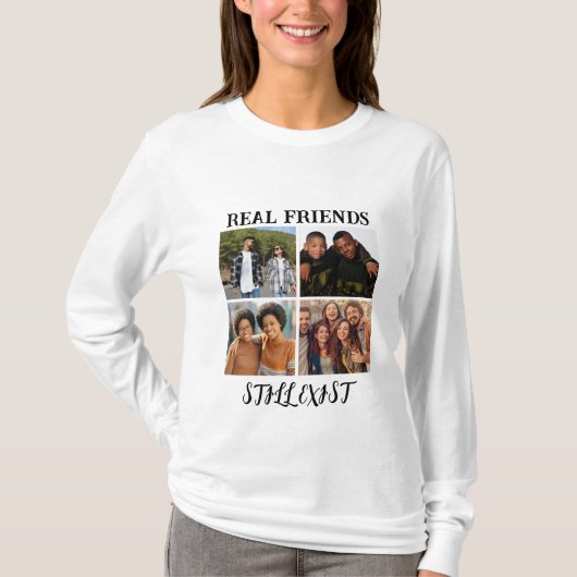 Gepersonaliseerde "Echte vrienden bestaan nog stee T-shirt (Voorkant)