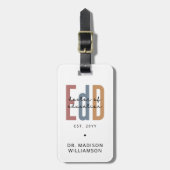 Gepersonaliseerde EdD Doctor of Education Afstuder Bagagelabel (Voorkant verticaal)