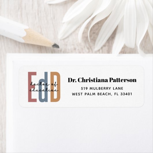 Gepersonaliseerde EdD Doctor of Education Afstuder Etiket (Insitu)