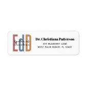 Gepersonaliseerde EdD Doctor of Education Afstuder Etiket (Voorkant)