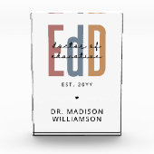 Gepersonaliseerde EdD Doctor of Education Afstuder Fotoblokken (Voorkant)