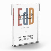 Gepersonaliseerde EdD Doctor of Education Afstuder Fotoblokken (Links)