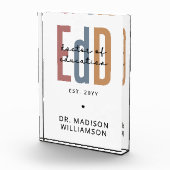 Gepersonaliseerde EdD Doctor of Education Afstuder Fotoblokken (Rechts)