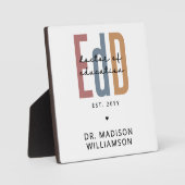 Gepersonaliseerde EdD Doctor of Education Afstuder Fotoplaat (Voorkant)