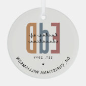 Gepersonaliseerde EdD Doctor of Education Afstuder Glas Ornament (Achterkant)
