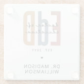 Gepersonaliseerde EdD Doctor of Education Afstuder Glazen Onderzetter (Achterkant)