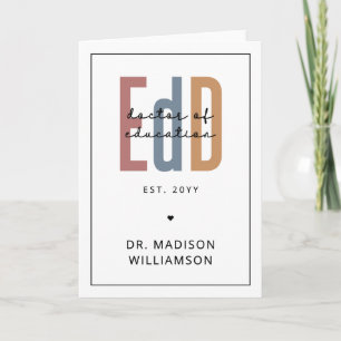 Gepersonaliseerde EdD Doctor of Education Afstuder Kaart