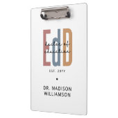 Gepersonaliseerde EdD Doctor of Education Afstuder Klembord (Links)