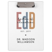 Gepersonaliseerde EdD Doctor of Education Afstuder Klembord (Voorkant)