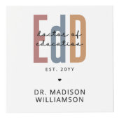 Gepersonaliseerde EdD Doctor of Education Afstuder Kubus (Voorkant)