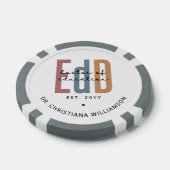 Gepersonaliseerde EdD Doctor of Education Afstuder Poker Chips (Enkel)