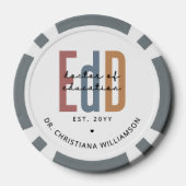 Gepersonaliseerde EdD Doctor of Education Afstuder Poker Chips (Achterkant)