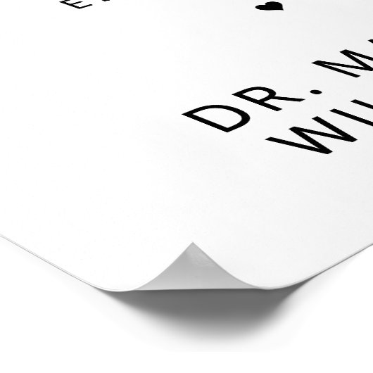 Gepersonaliseerde EdD Doctor of Education Afstuder Poster (Hoek)