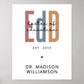 Gepersonaliseerde EdD Doctor of Education Afstuder Poster (Voorkant)