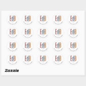 Gepersonaliseerde EdD Doctor of Education Afstuder Ronde Sticker (Vel)