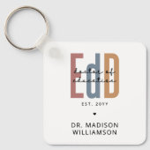 Gepersonaliseerde EdD Doctor of Education Afstuder Sleutelhanger (Voorkant)