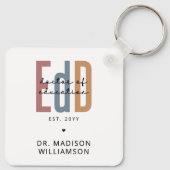 Gepersonaliseerde EdD Doctor of Education Afstuder Sleutelhanger (Achterkant)