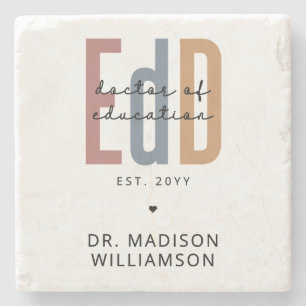 Gepersonaliseerde EdD Doctor of Education Afstuder Stenen Onderzetter