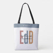 Gepersonaliseerde EdD Doctor of Education Afstuder Tote Bag (Achterkant)