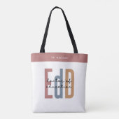 Gepersonaliseerde EdD Doctor of Education Afstuder Tote Bag (Achterkant)