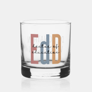 Gepersonaliseerde EdD Doctor of Education Afstuder Whisky Glas