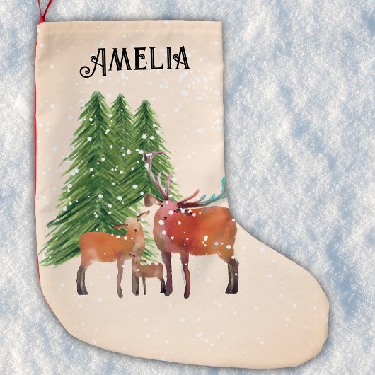 Gepersonaliseerde edelherten kleine kerstsok
