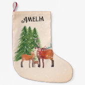 Gepersonaliseerde edelherten kleine kerstsok (Voorkant)