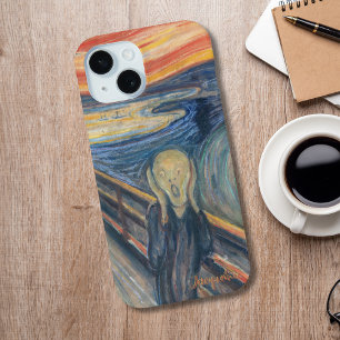 Gepersonaliseerde Edvard Munch Scream Skrik iPhone 15 Case