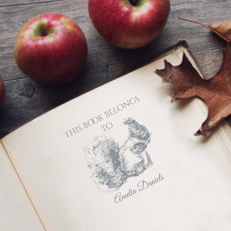 Gepersonaliseerde eekhoorn Dit boek behoort tot Zelfinktende Stempel