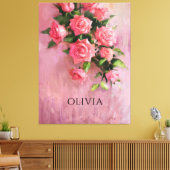 Gepersonaliseerde Een droom in tinten van roze Canvas Afdruk (Insitu (Woonkamer))