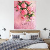 Gepersonaliseerde Een droom in tinten van roze Canvas Afdruk (Insitu (Slaapkamer))