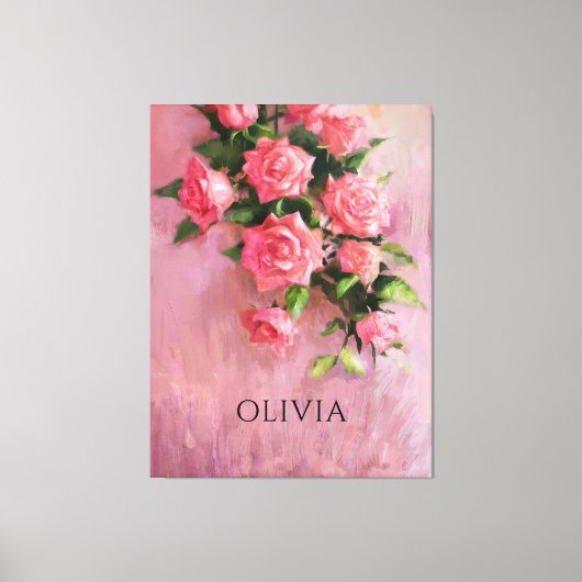 Gepersonaliseerde Een droom in tinten van roze Canvas Afdruk (Voorkant)