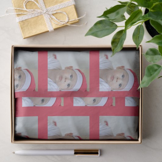 Gepersonaliseerde één fotopatroon vakantie tissuepapier (Geschenk)