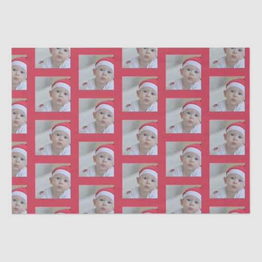 Gepersonaliseerde één fotopatroon vakantie tissuepapier (Voorkant)